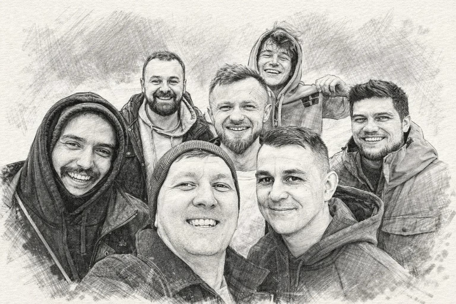 Zespół Sprytny Kupiec, szkic ilustracyjny